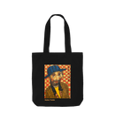 Black Printed Bag Front