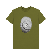 Moss Green Printed T-shirt Front