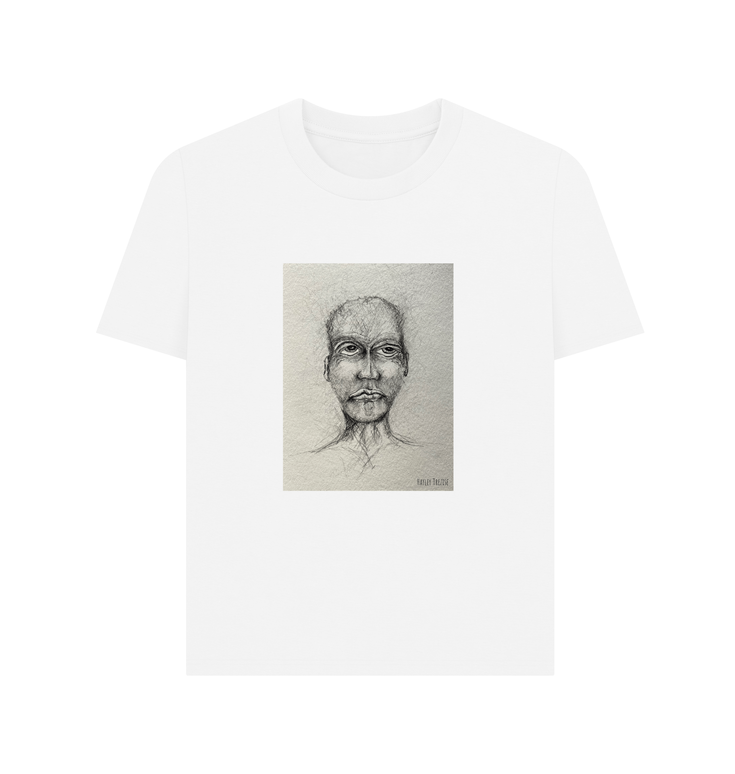 White Printed T-shirt Front