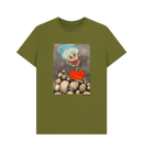 Moss Green Printed T-shirt Front