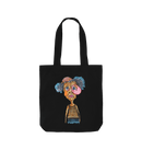 Black Printed Bag Front