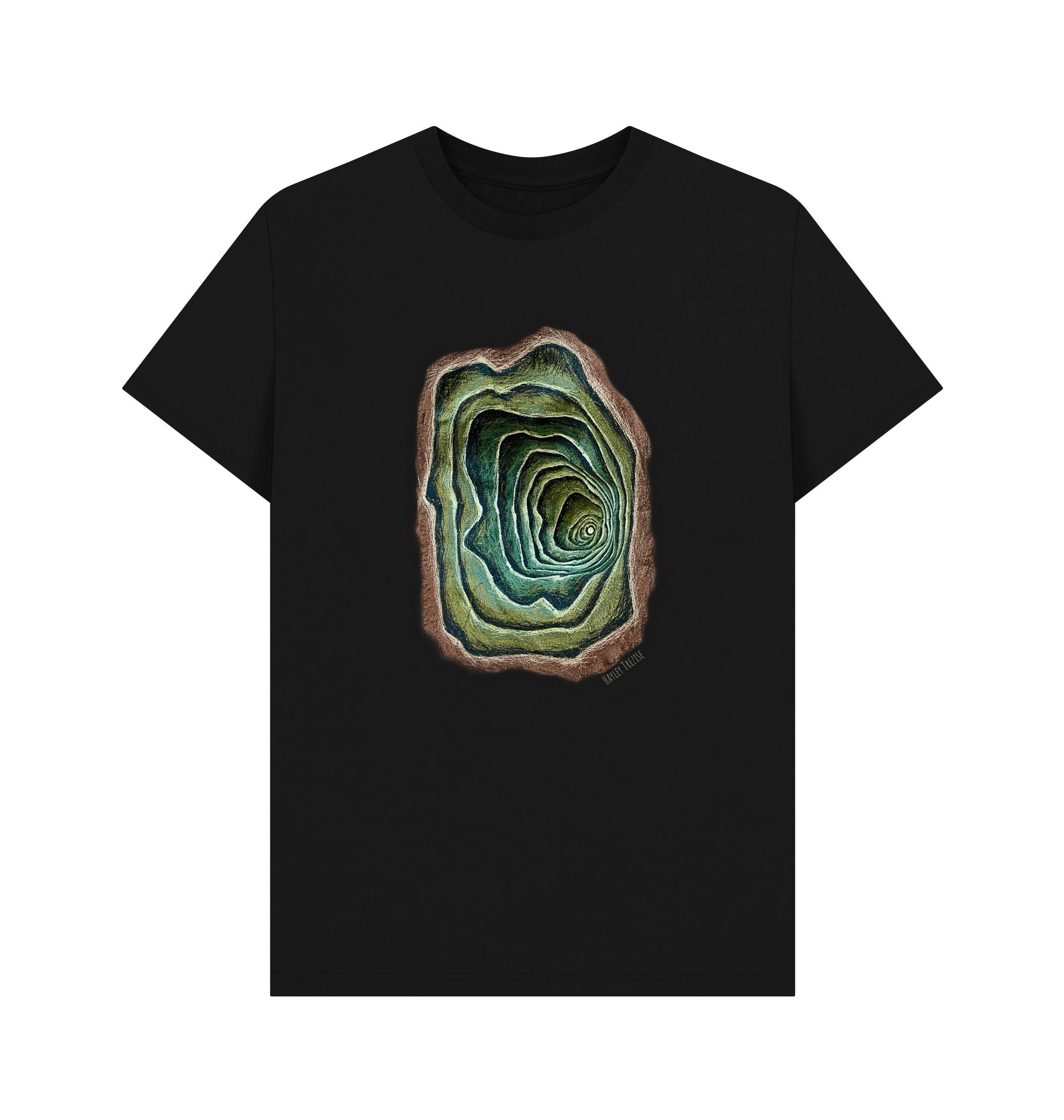 Black Printed T-shirt Front