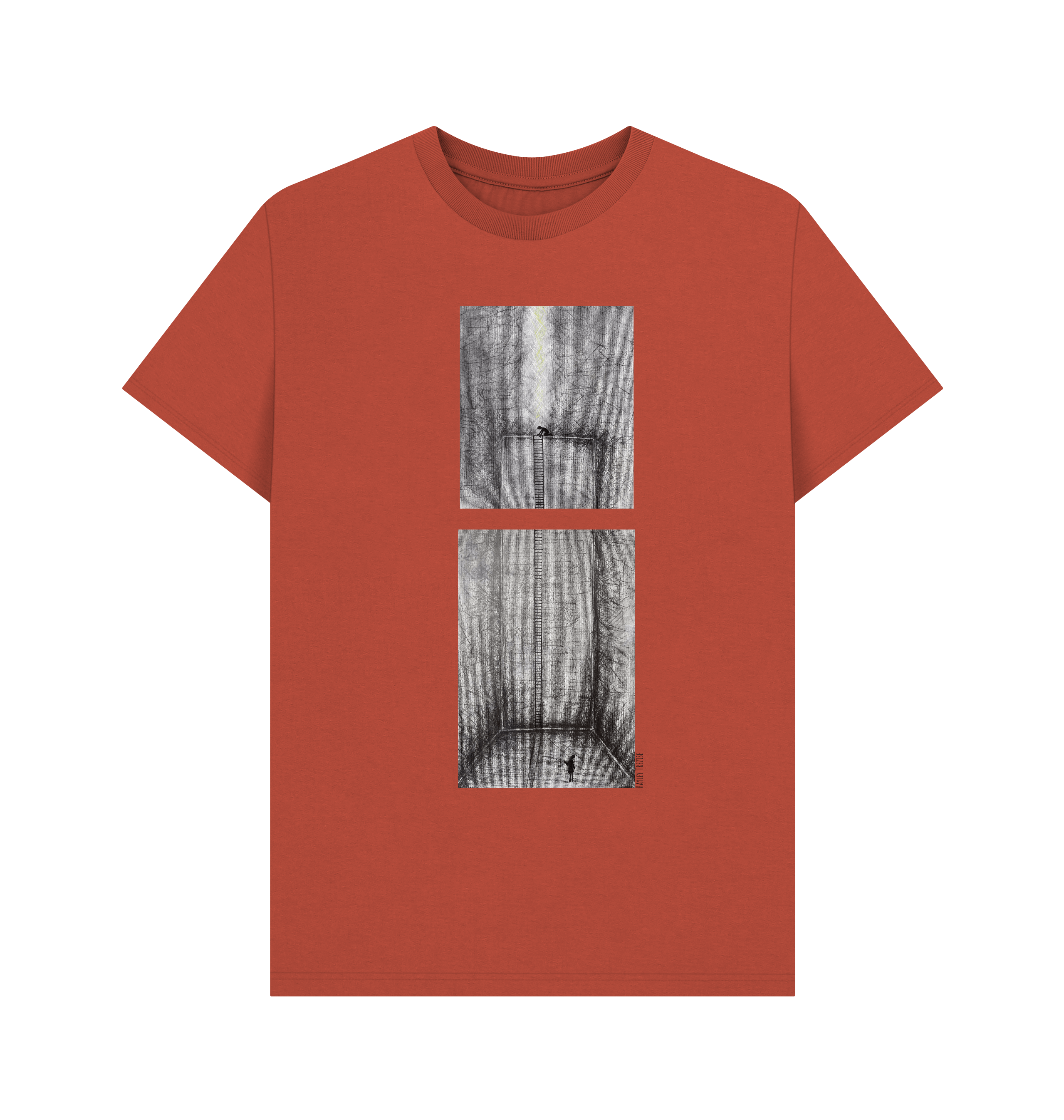 Rust Printed T-shirt Front