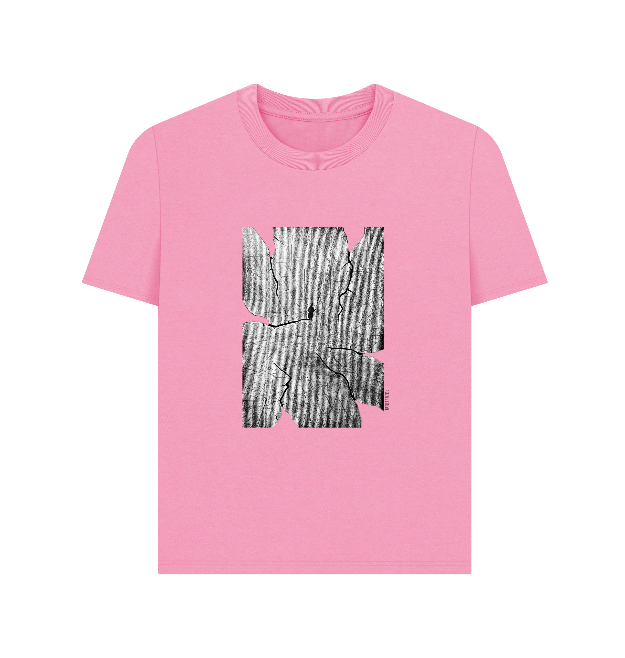 Rose Pink Printed T-shirt Front