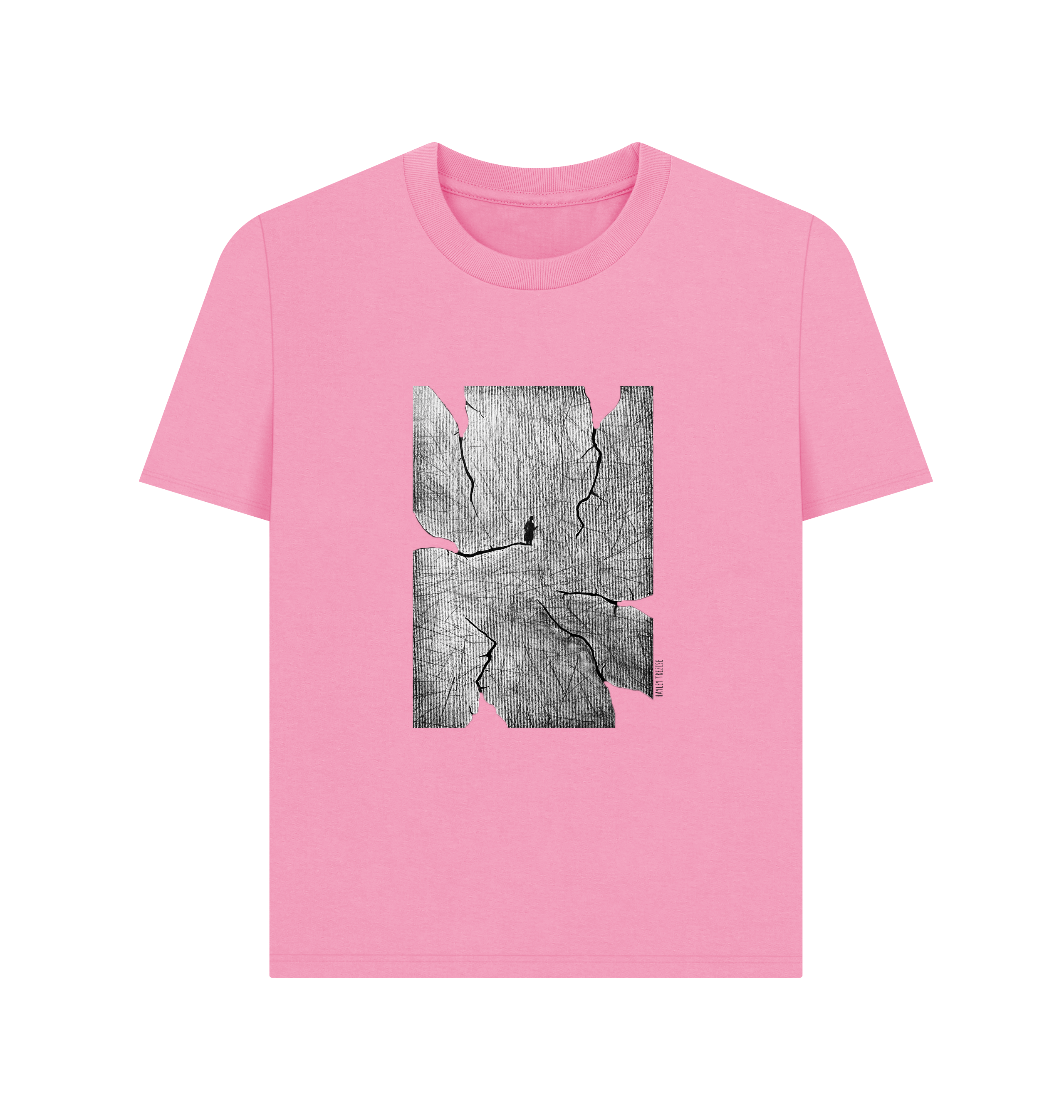 Rose Pink Printed T-shirt Front