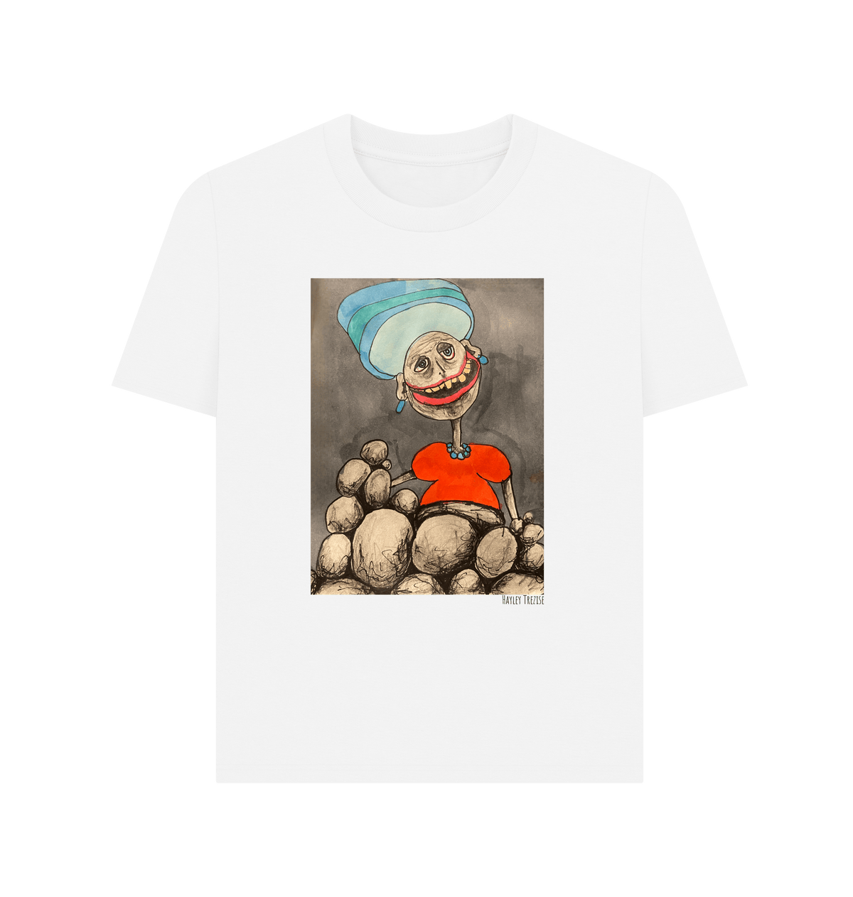 White Printed T-shirt Front