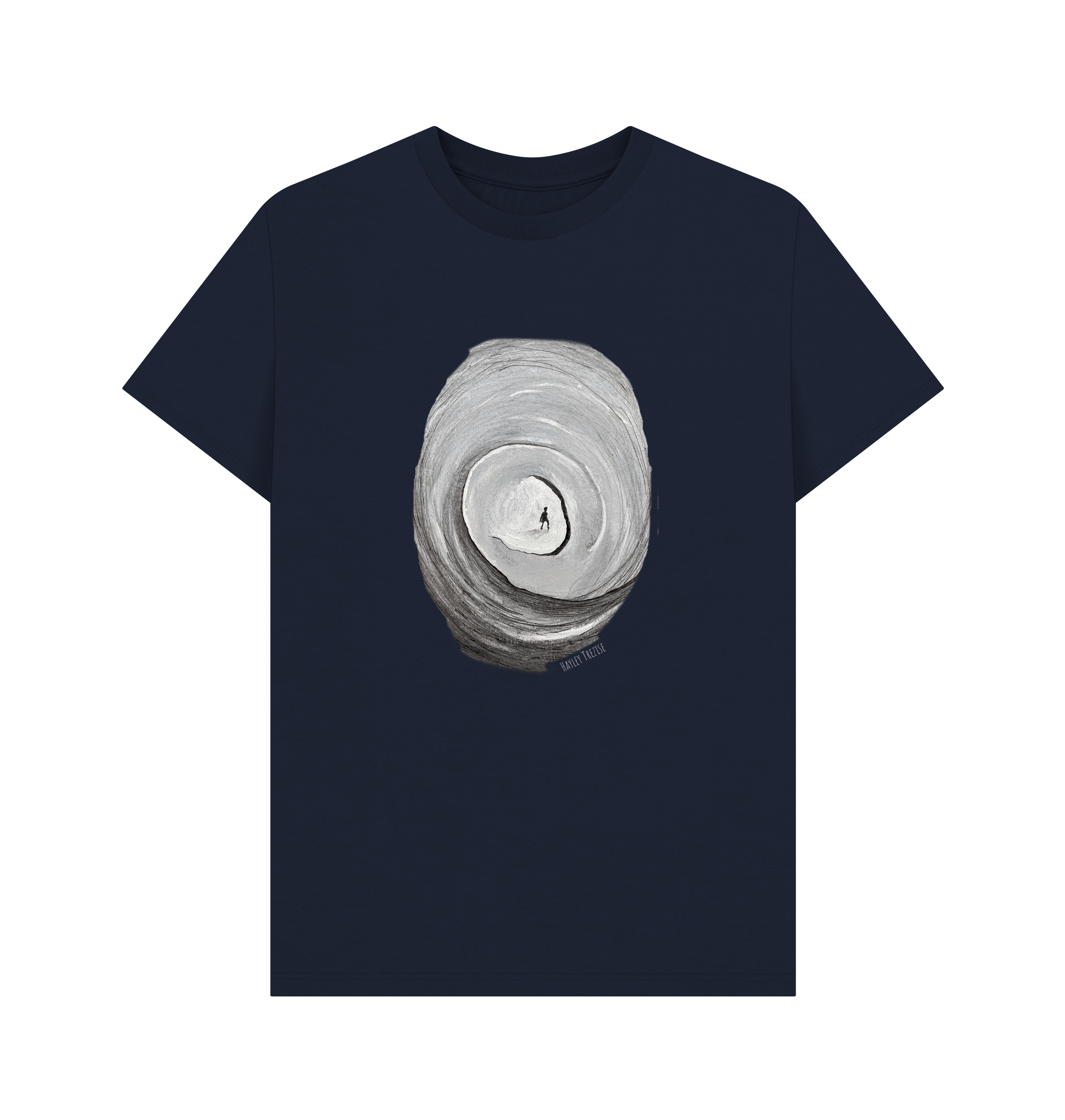 Navy Blue Printed T-shirt Front