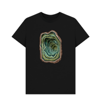 Black Printed T-shirt Front