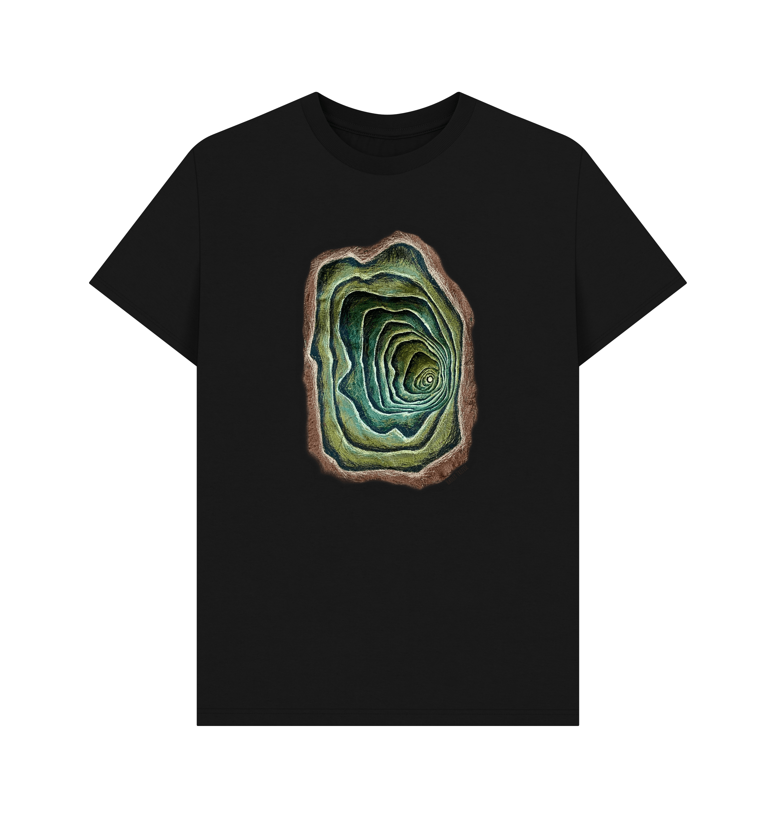 Black Printed T-shirt Front