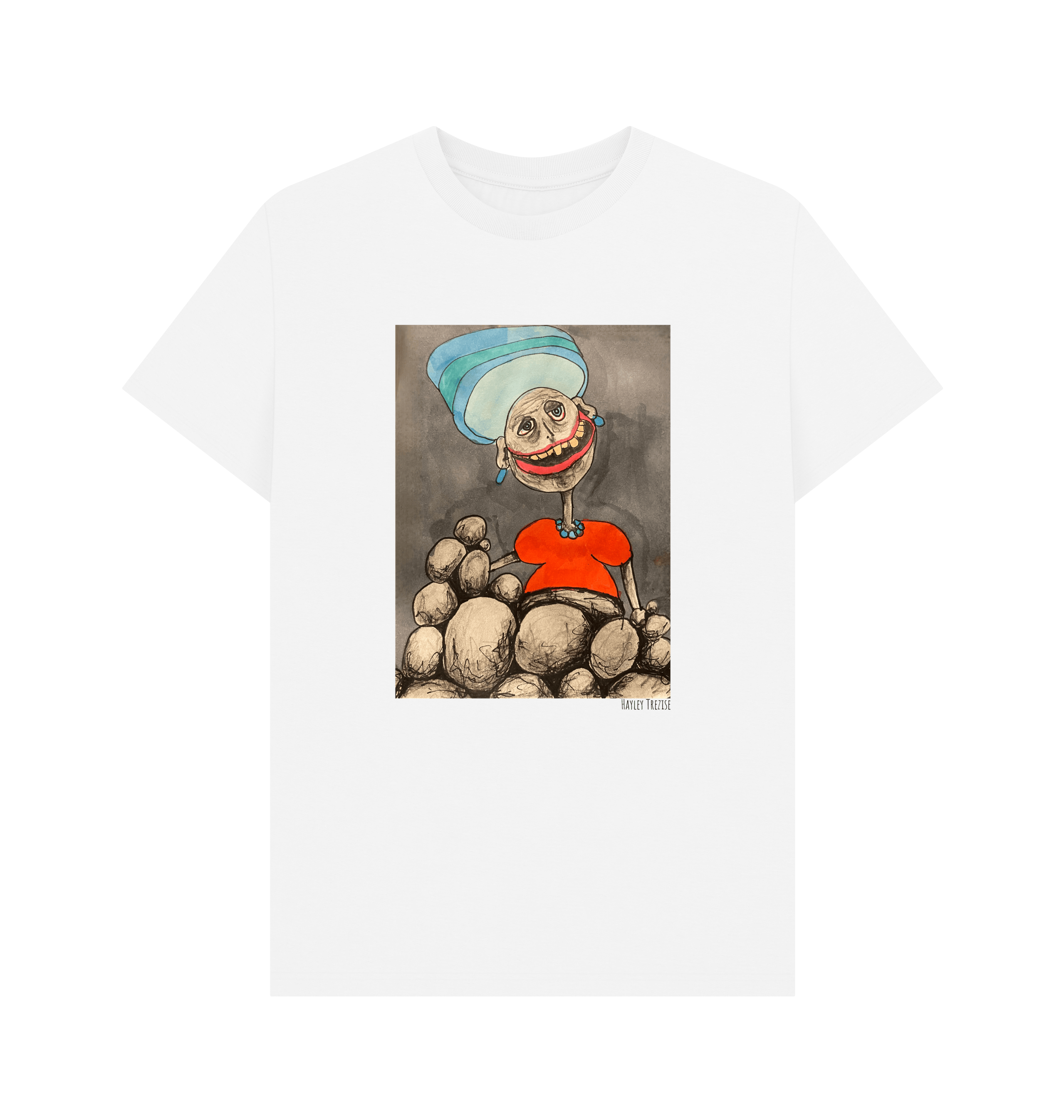 White Printed T-shirt Front