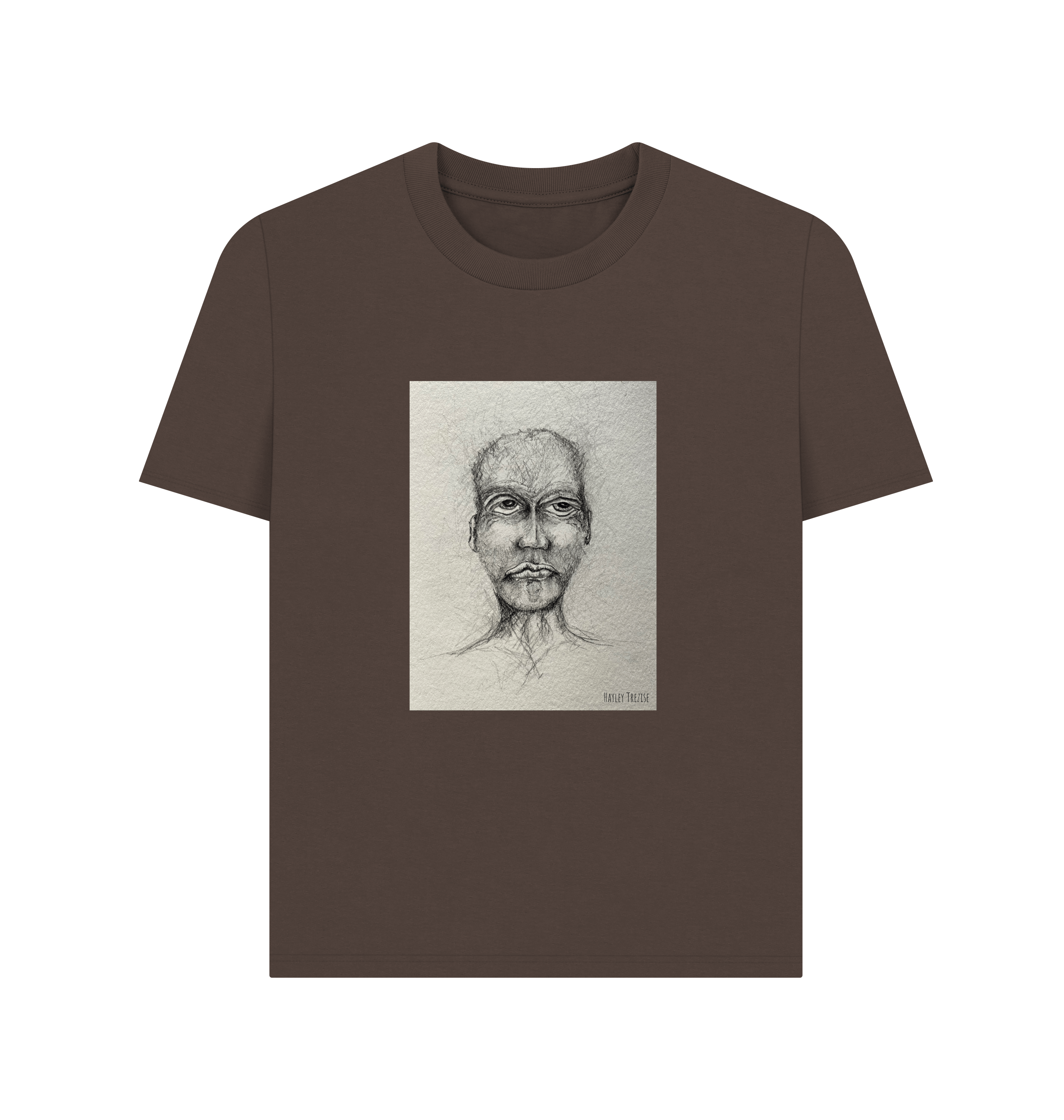Chocolate Printed T-shirt Front