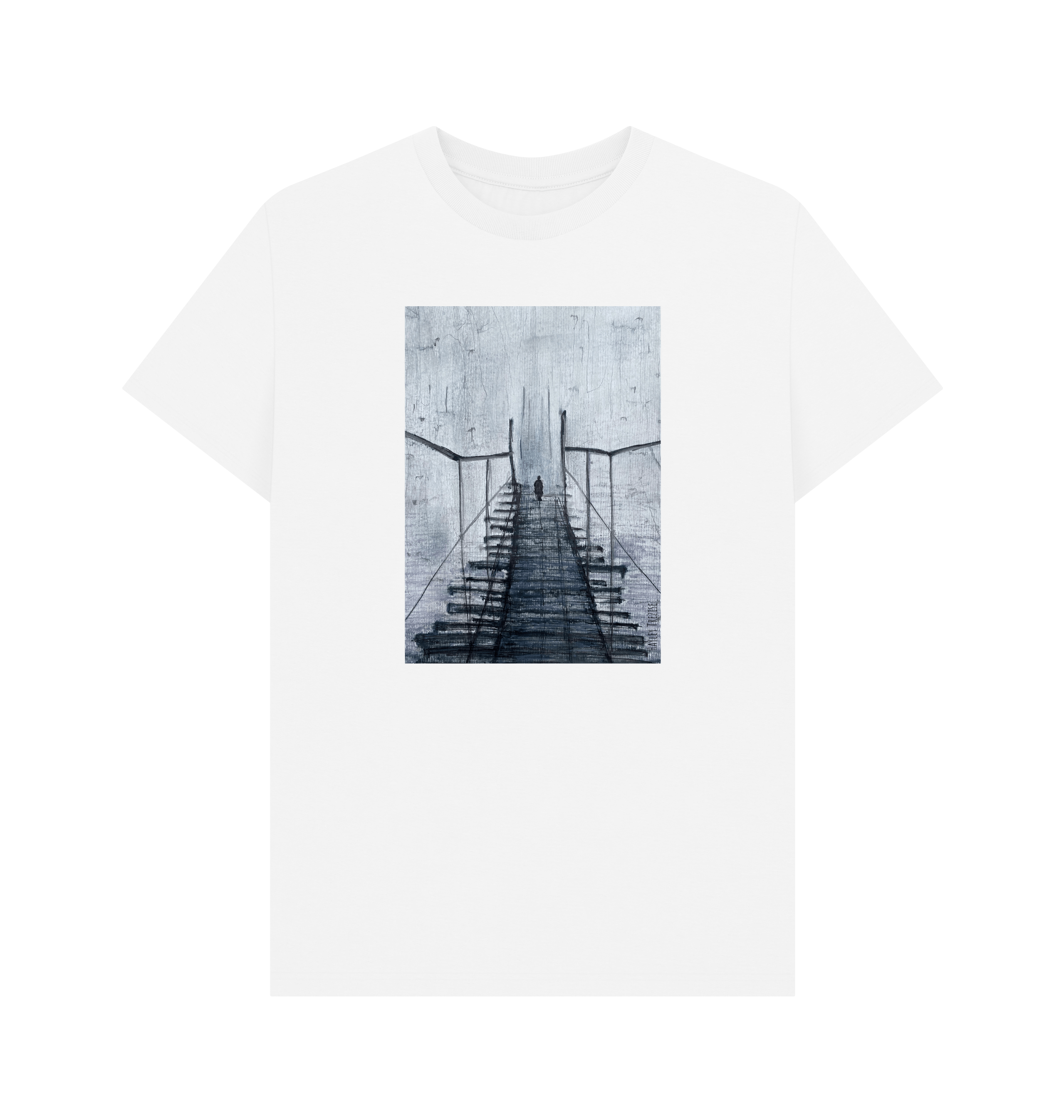 White Printed T-shirt Front