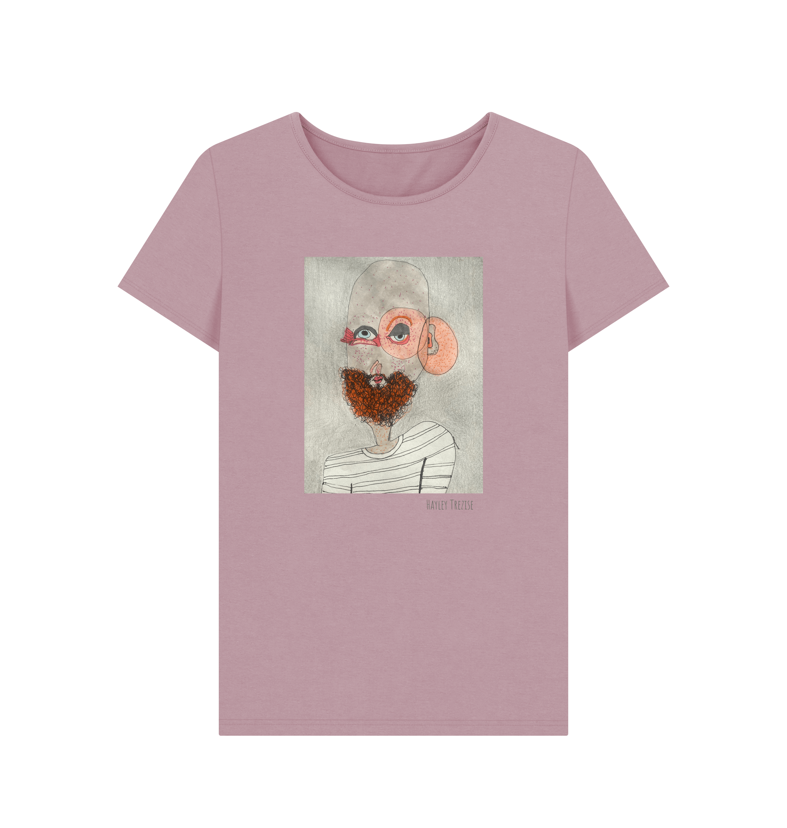 Mauve Printed T-shirt Front