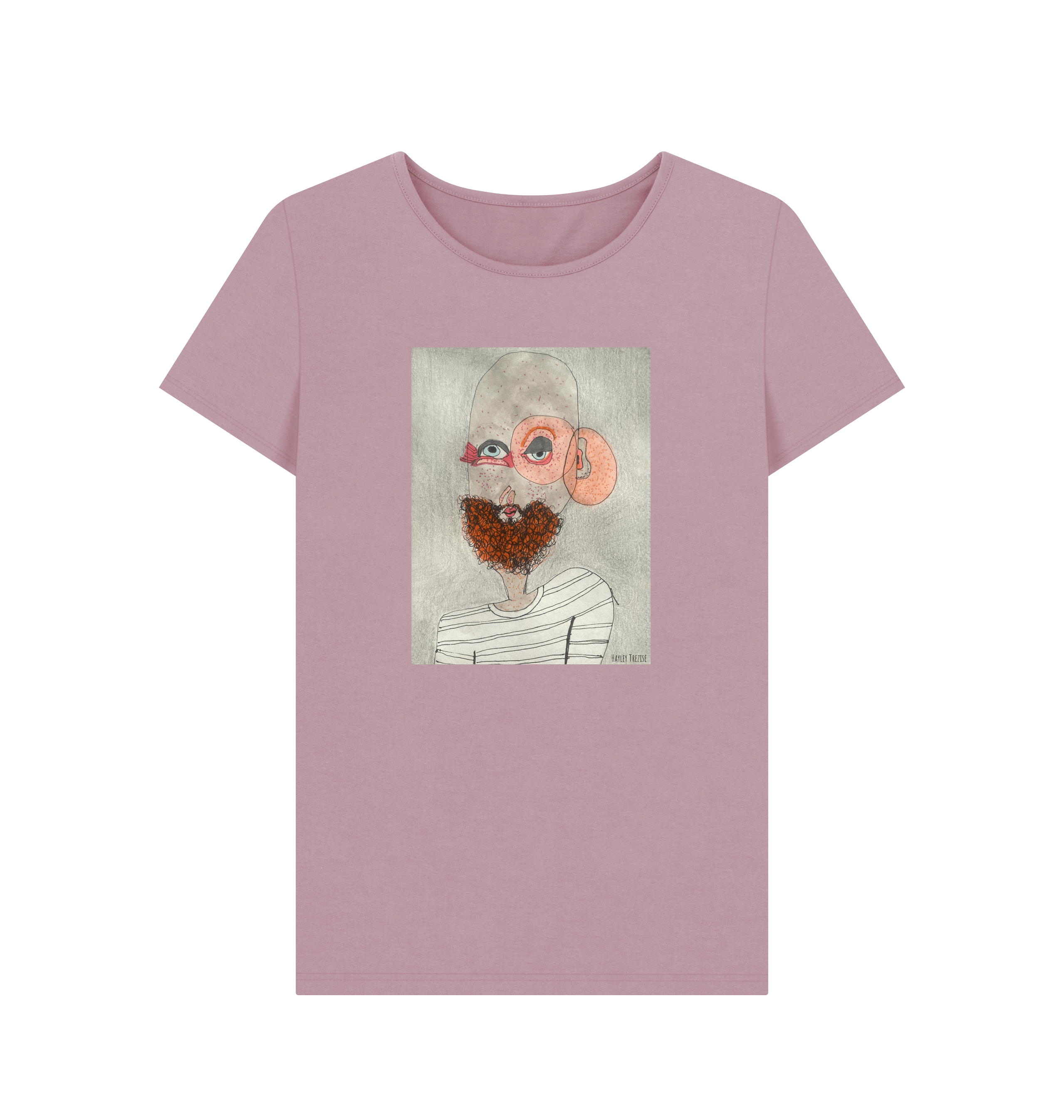 Mauve Printed T-shirt Front