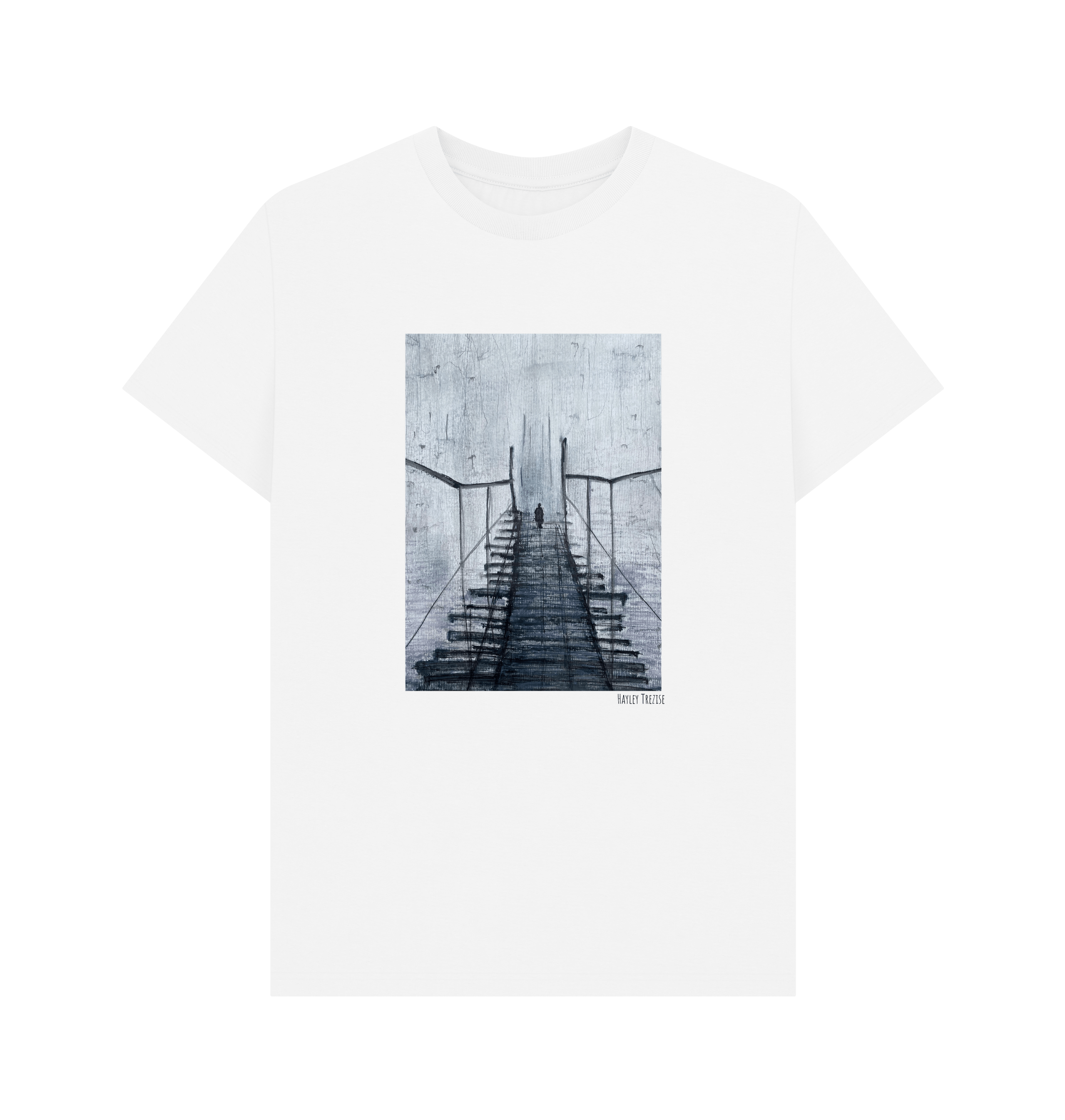 White Printed T-shirt Front