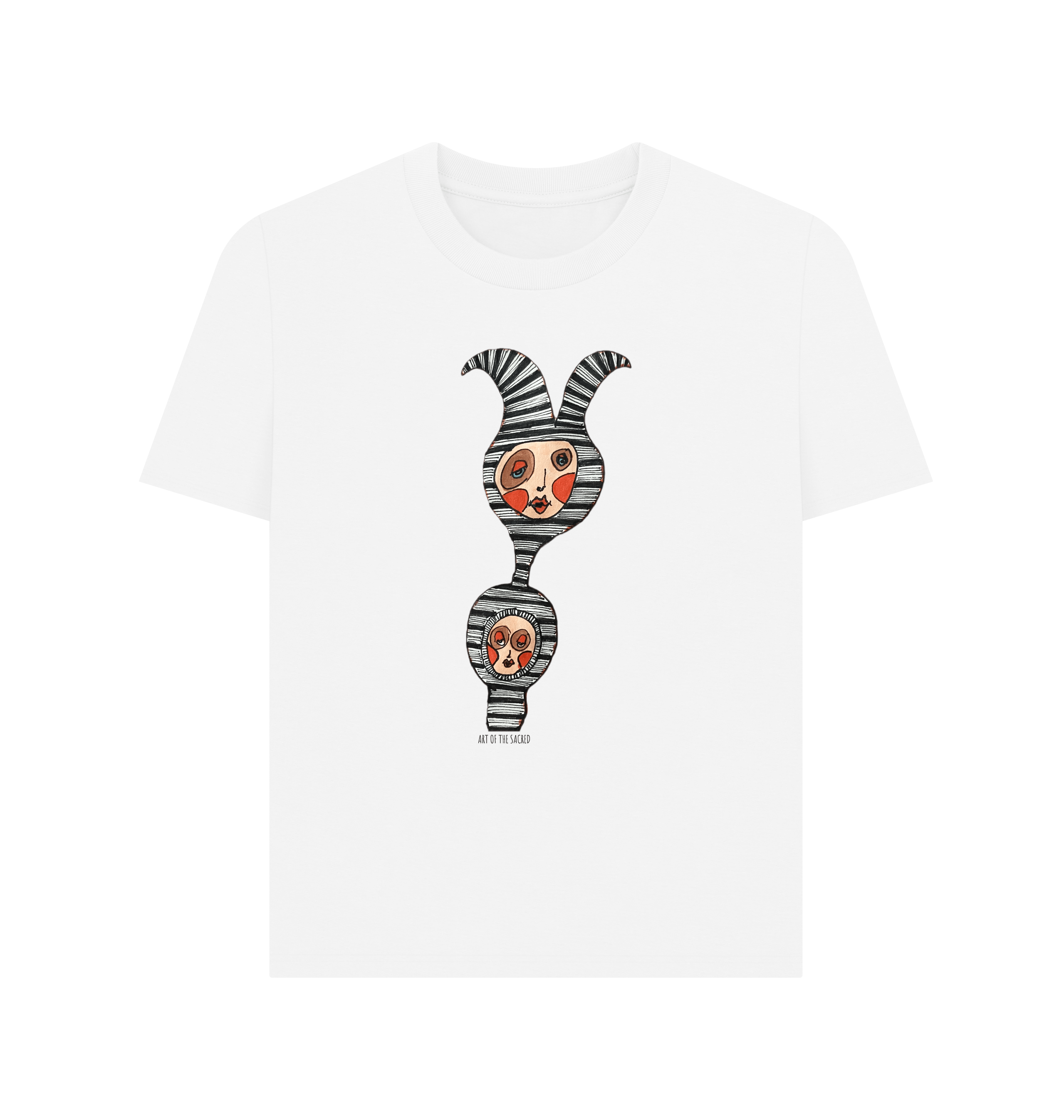 White Printed T-shirt Front