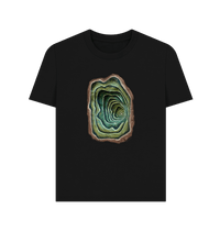 Black Printed T-shirt Front