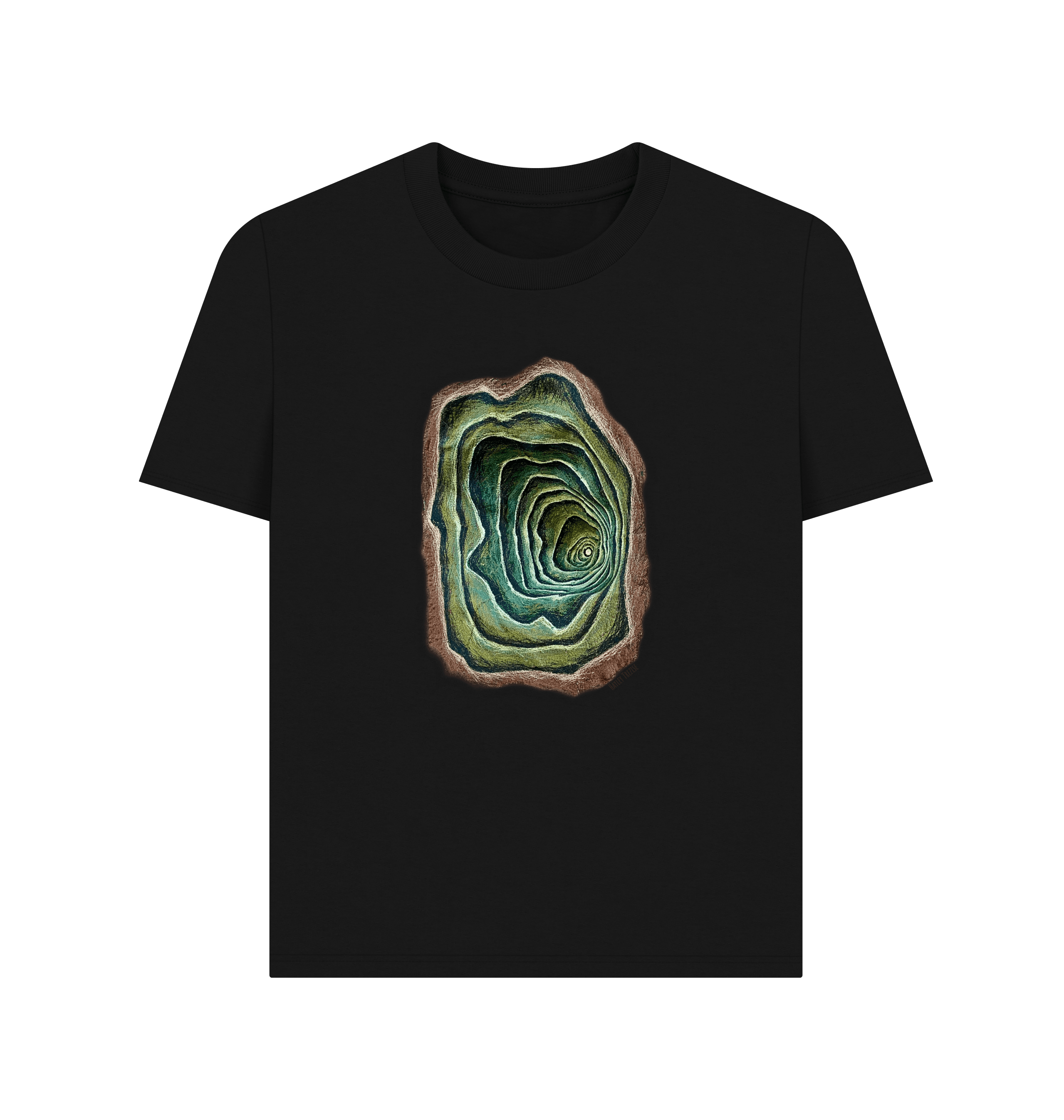 Black Printed T-shirt Front
