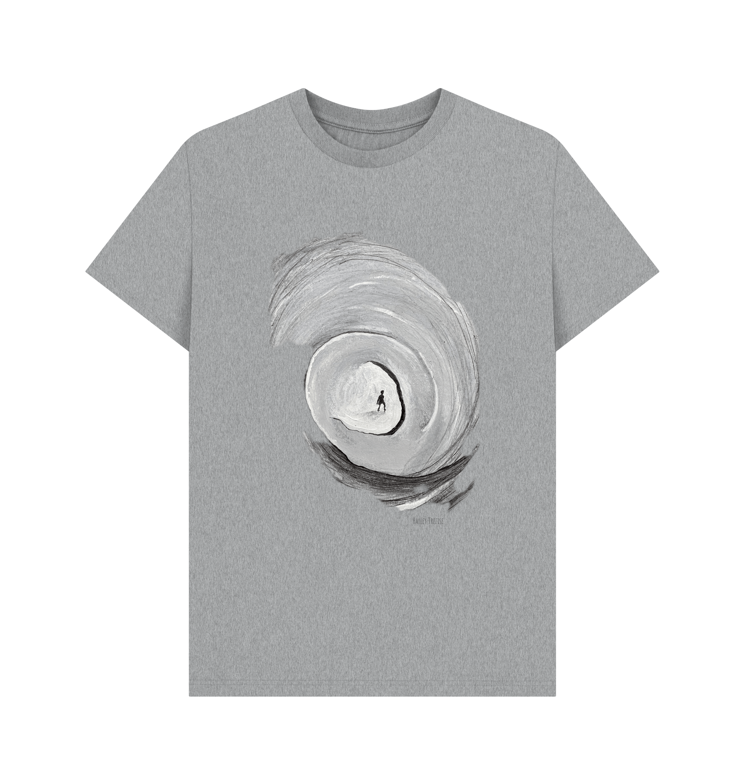 Athletic Grey Printed T-shirt Front