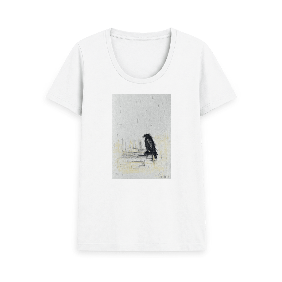 White Printed T-shirt Front