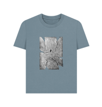Stone Blue Printed T-shirt Front
