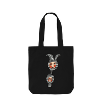 Black Printed Bag Front