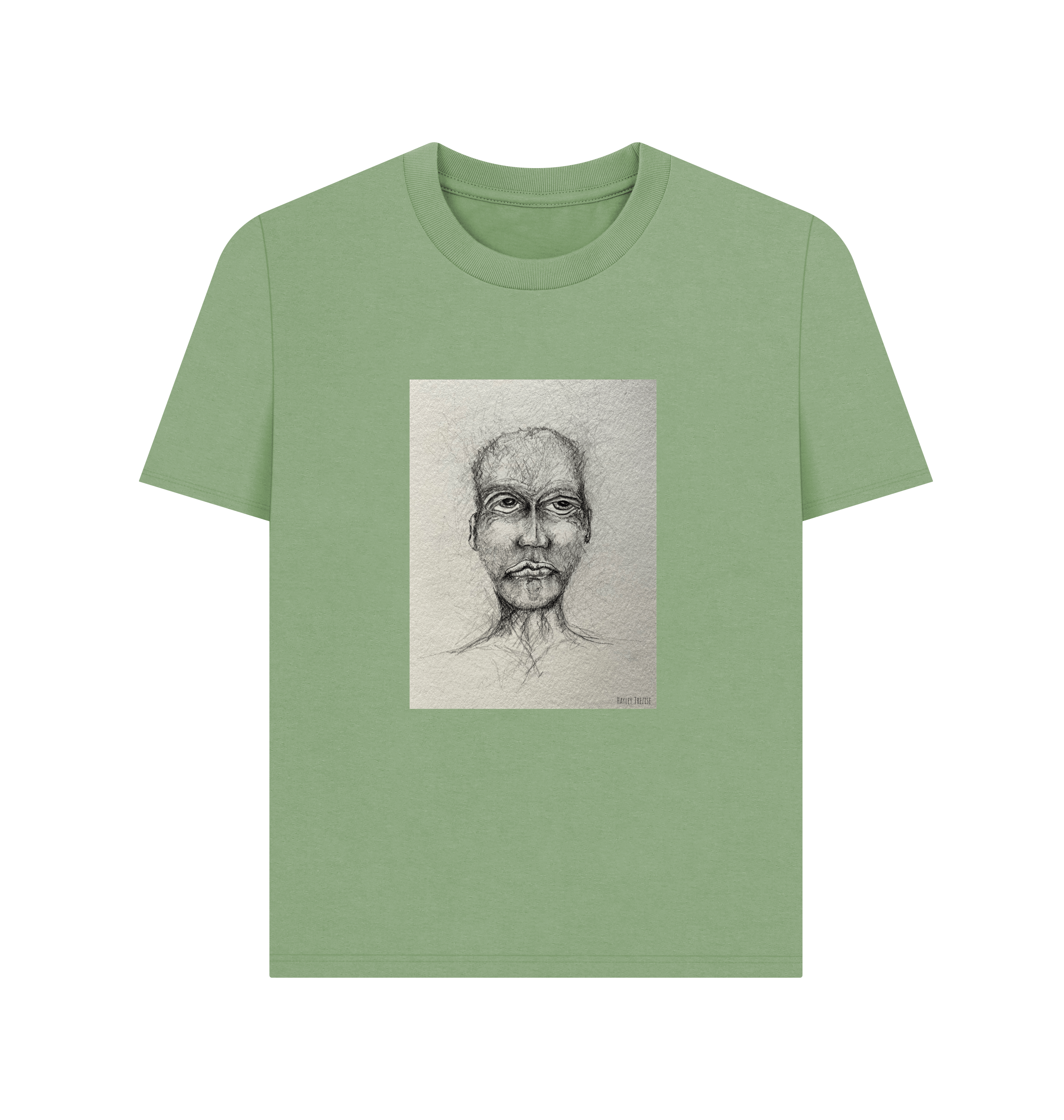 Sage Printed T-shirt Front