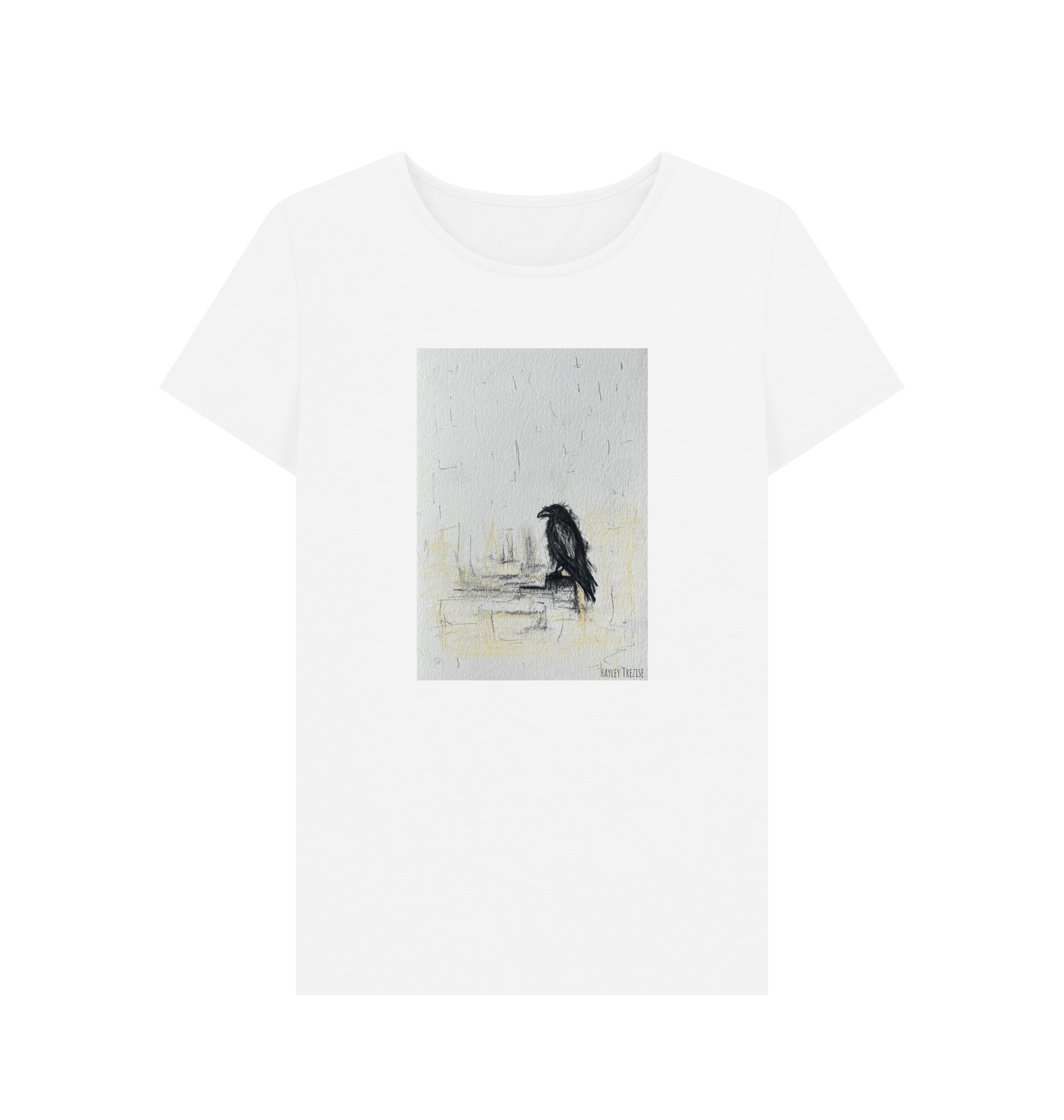 White Printed T-shirt Front