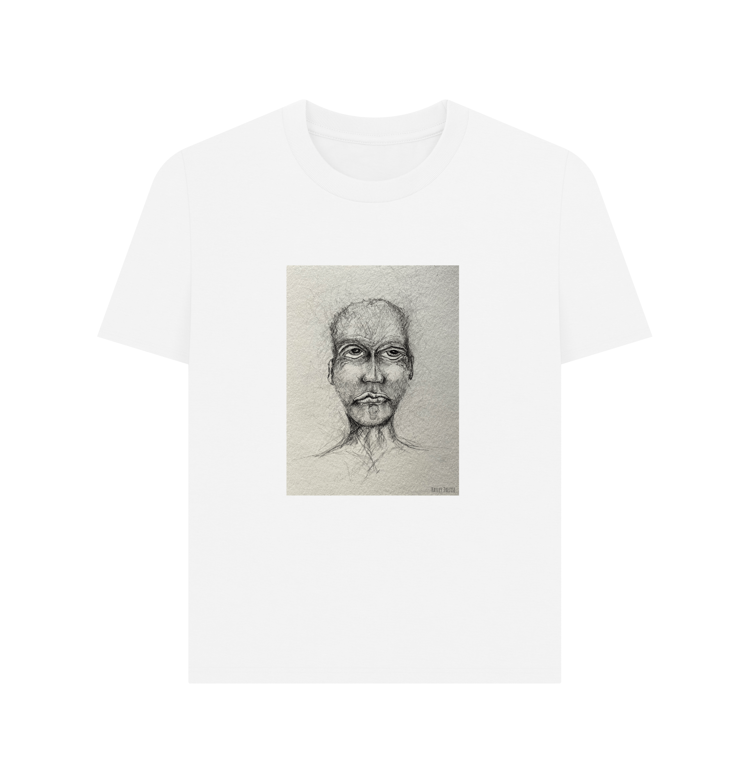 White Printed T-shirt Front