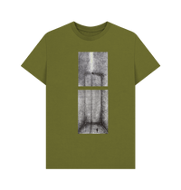 Moss Green Printed T-shirt Front