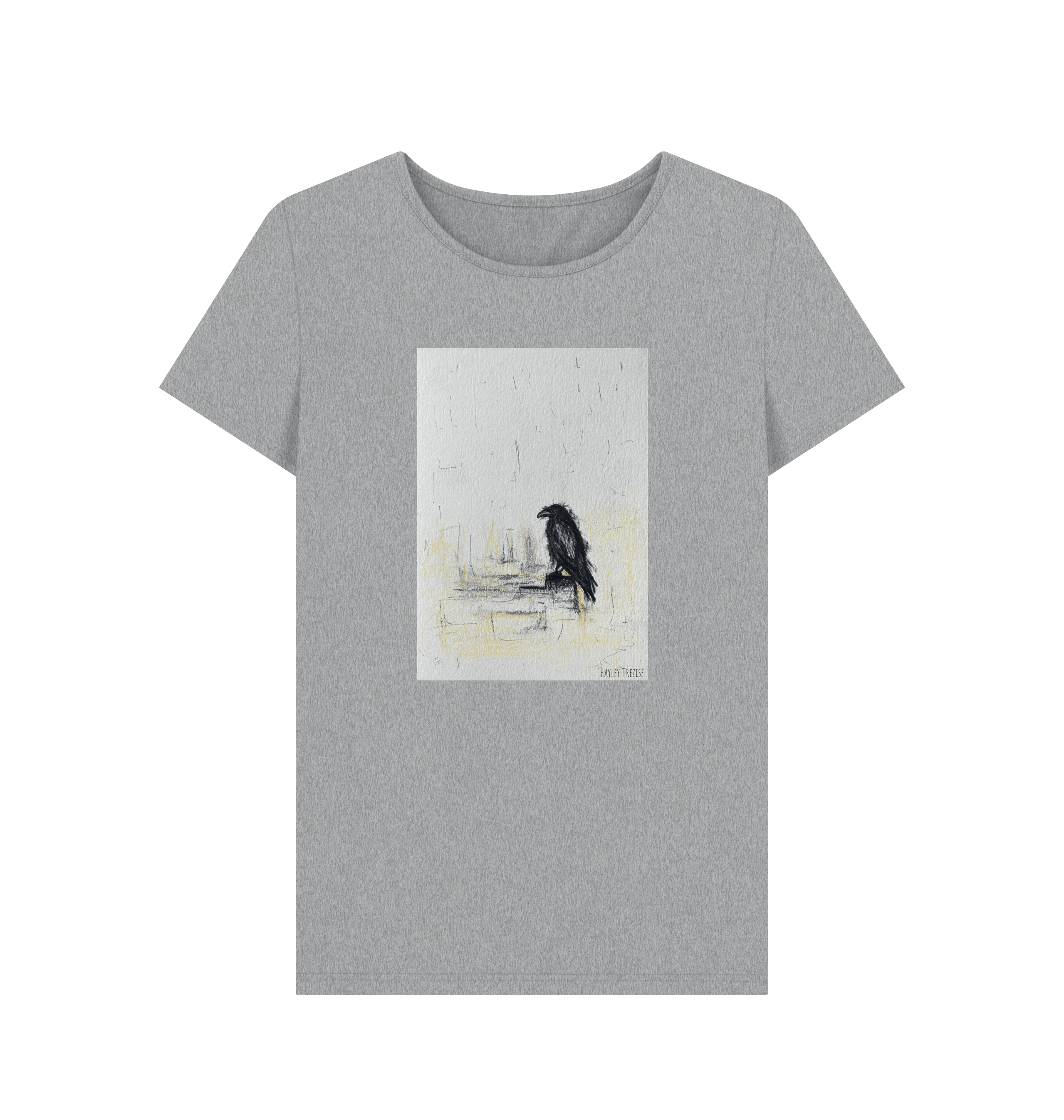 Athletic Grey Printed T-shirt Front