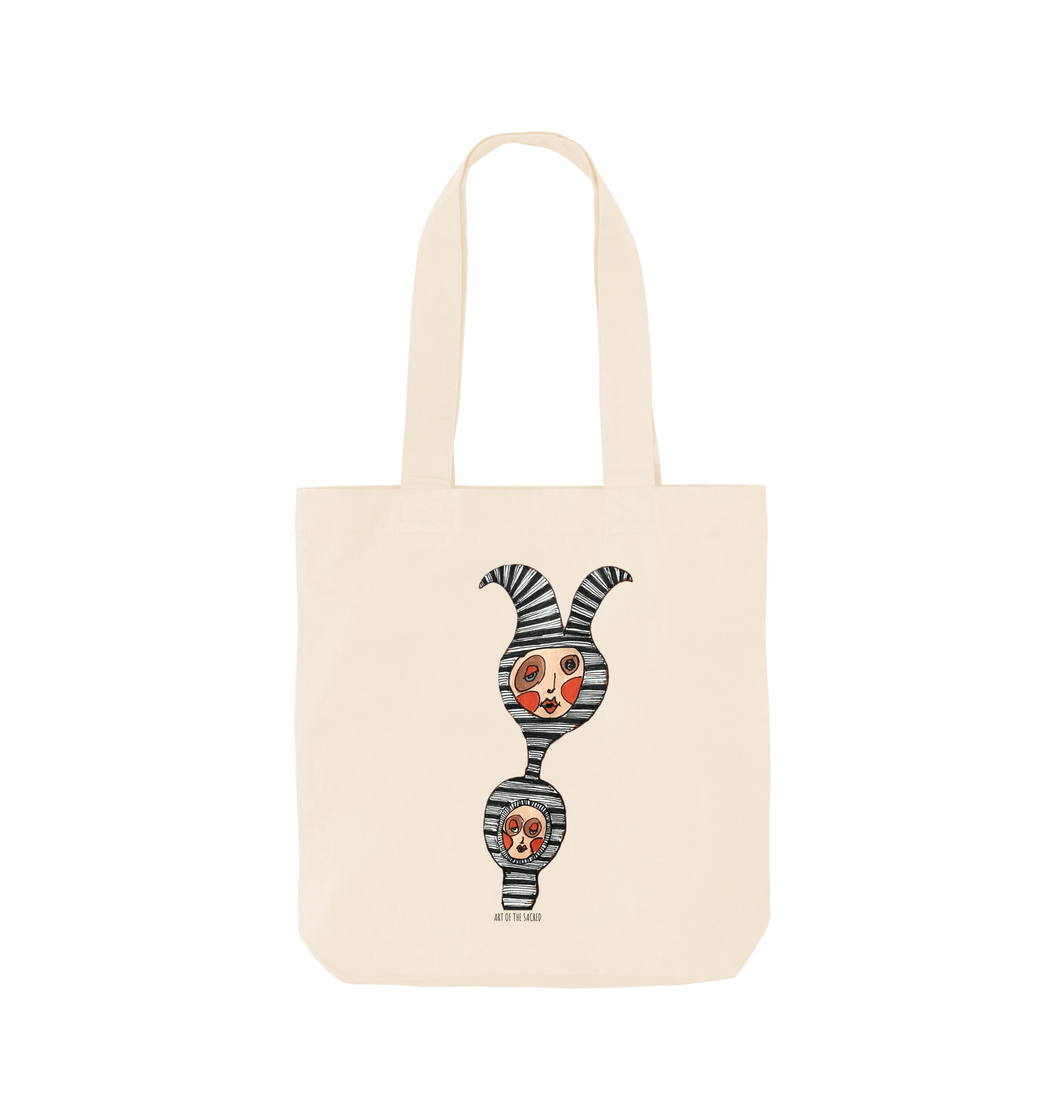 Natural Printed Bag Front