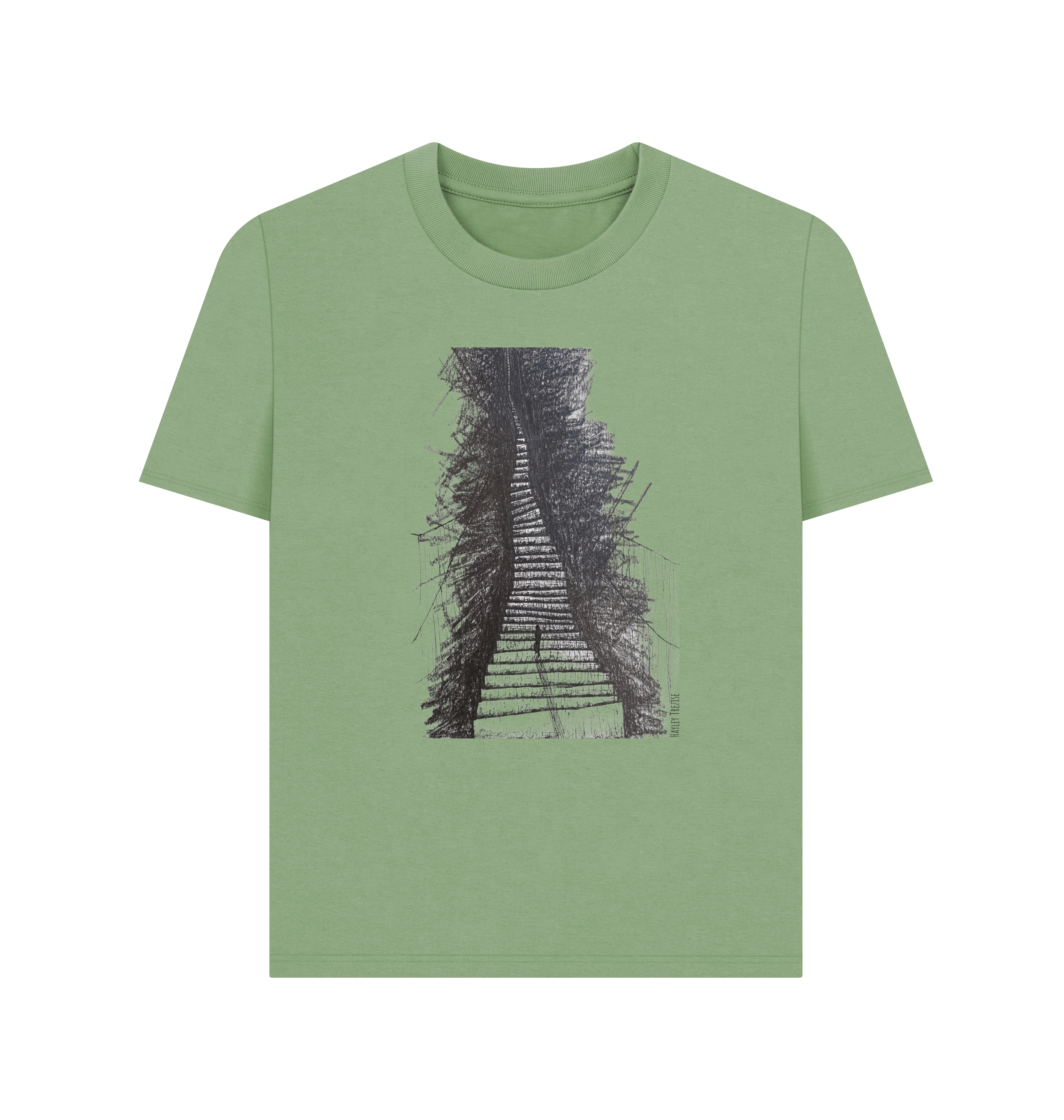 Sage Printed T-shirt Front