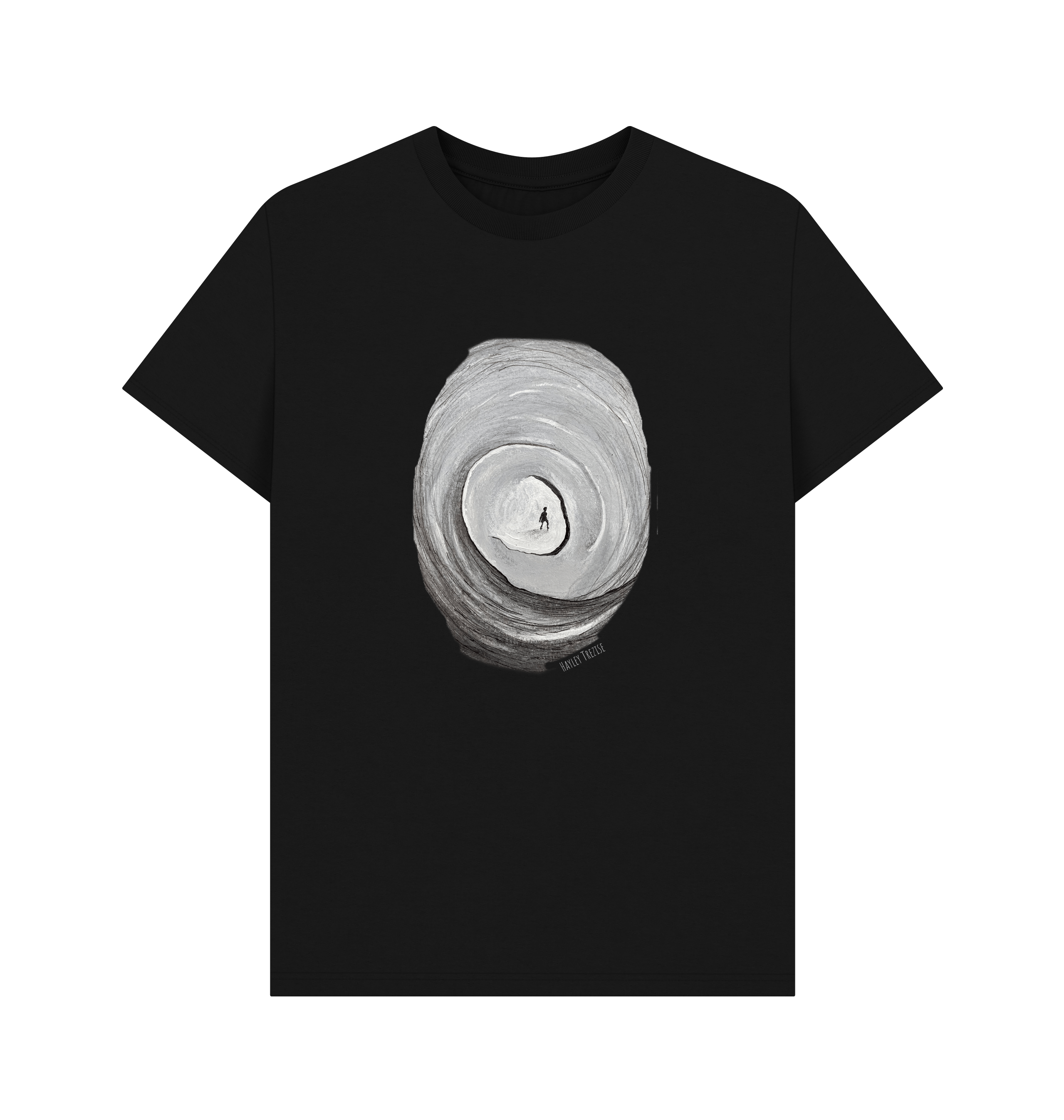Black Printed T-shirt Front