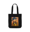 Black Printed Bag Front