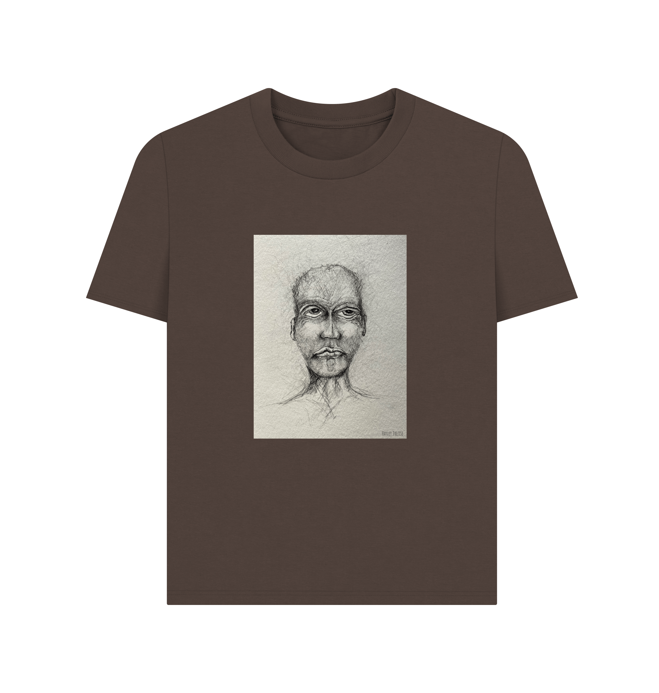 Chocolate Printed T-shirt Front