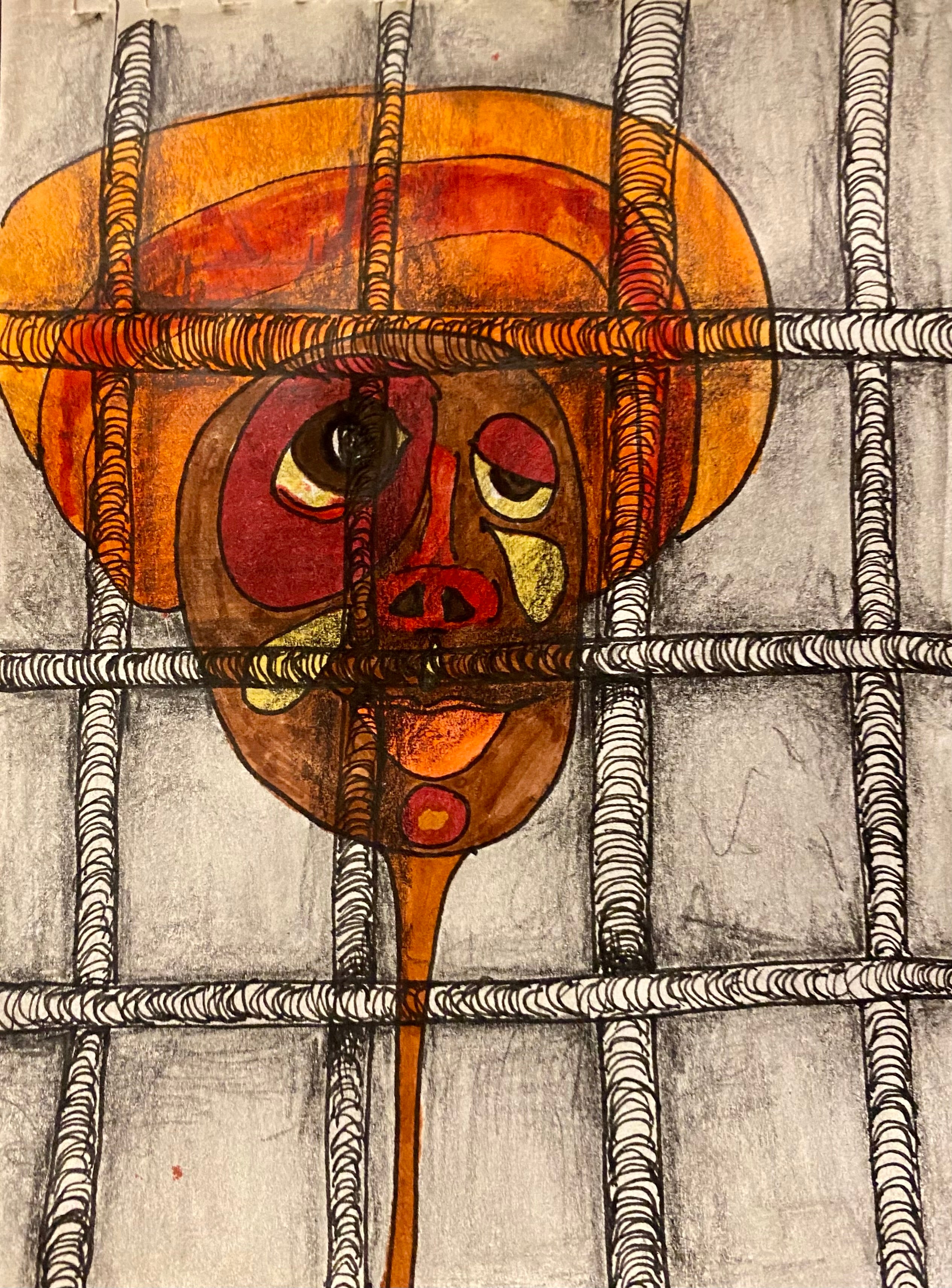 Trapped - A6 painting