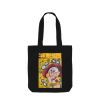 Black Printed Bag Front