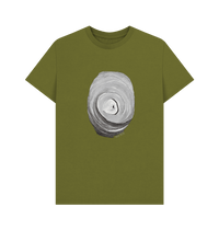 Moss Green Printed T-shirt Front
