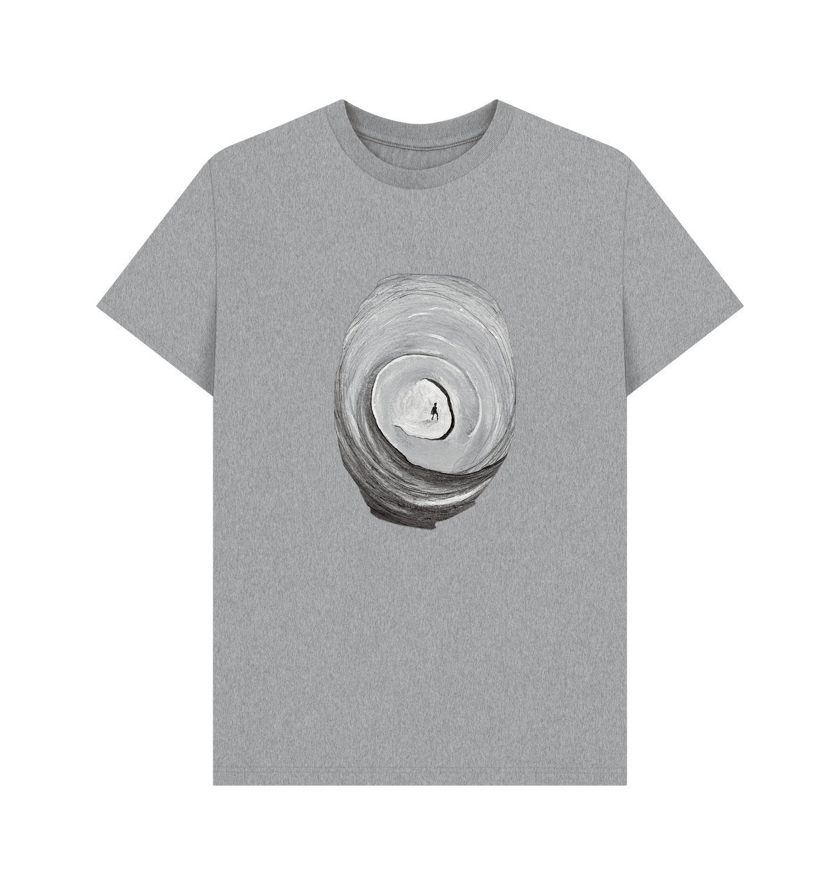 Athletic Grey Printed T-shirt Front