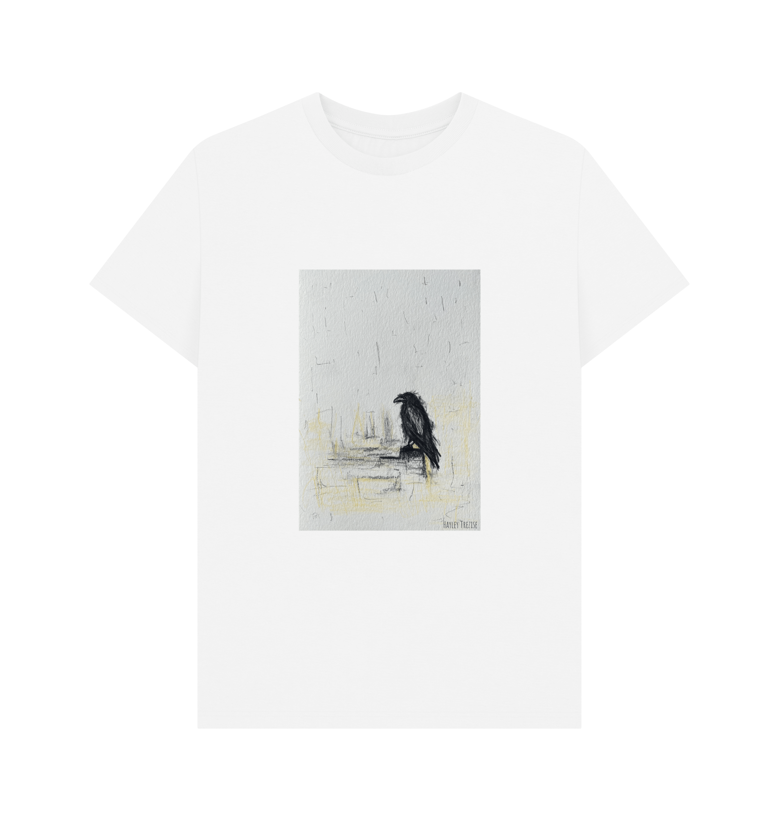 White Printed T-shirt Front