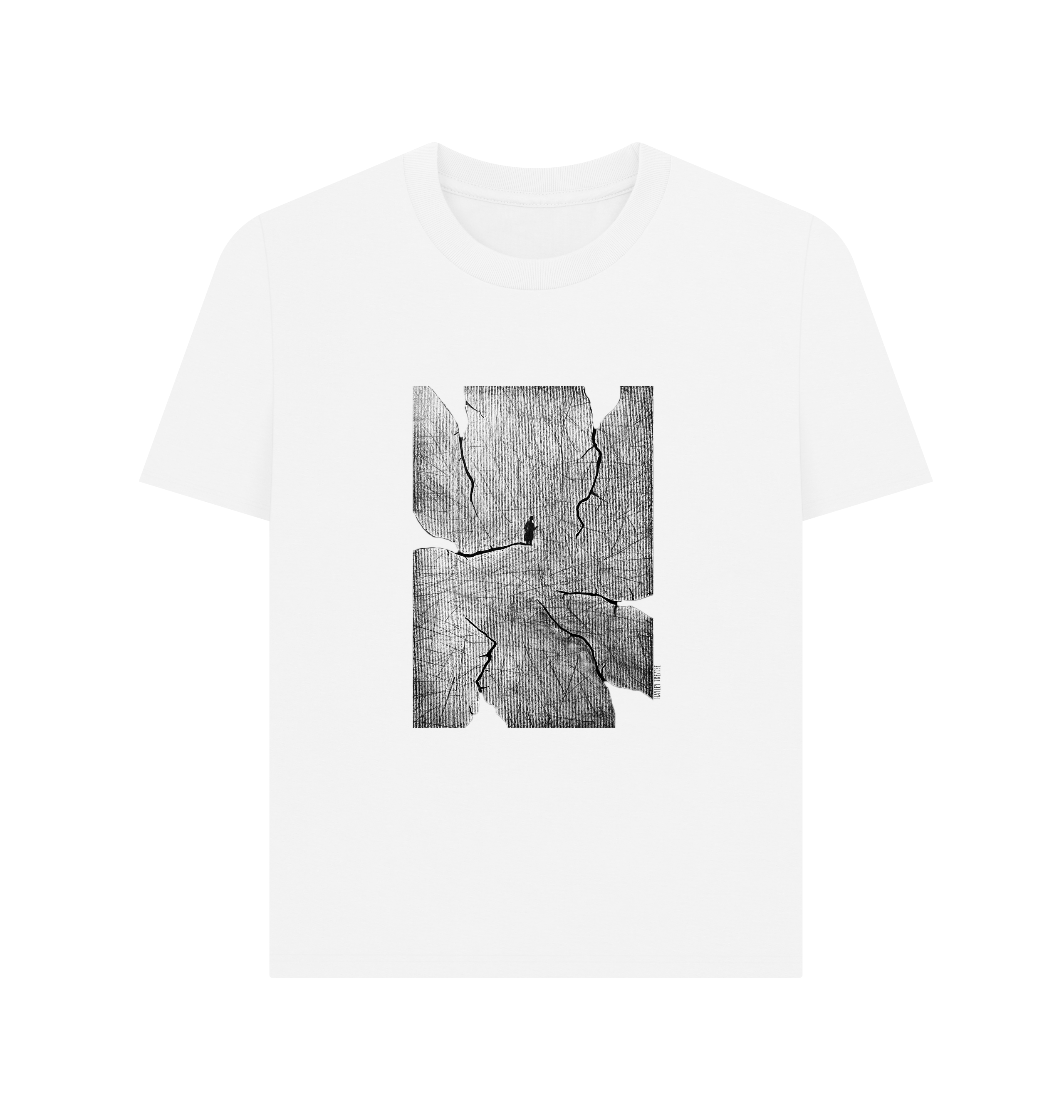 White Printed T-shirt Front
