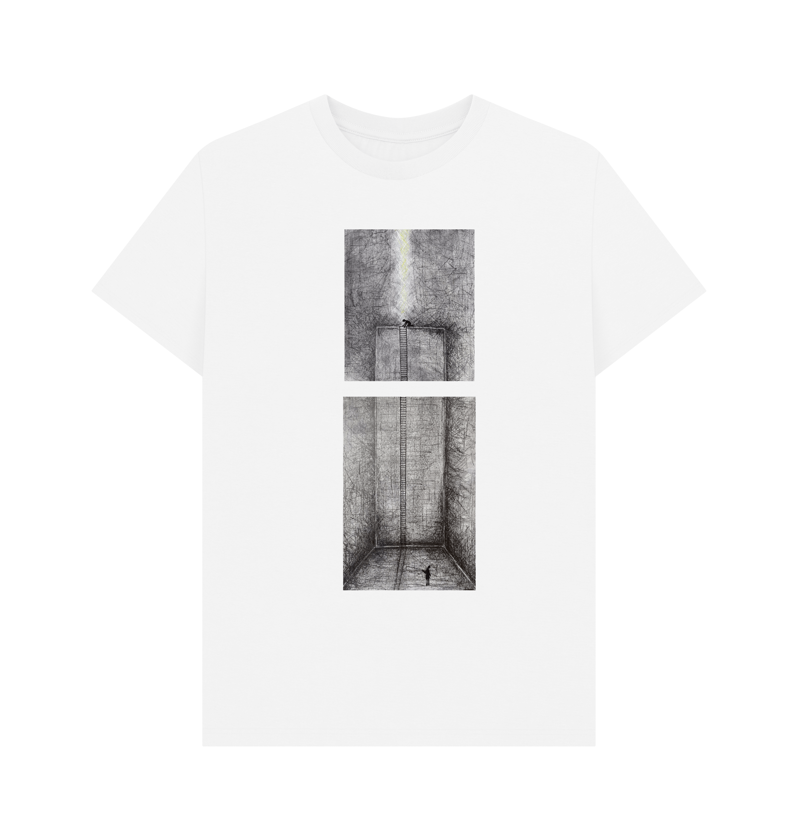 White Printed T-shirt Front
