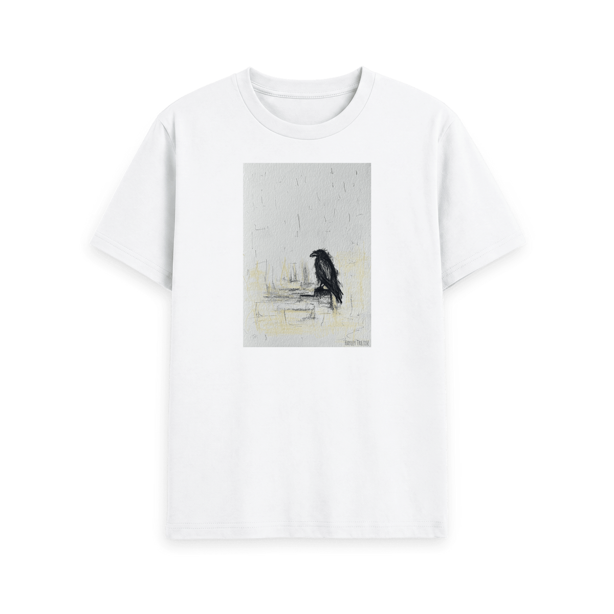 White Printed T-shirt Front