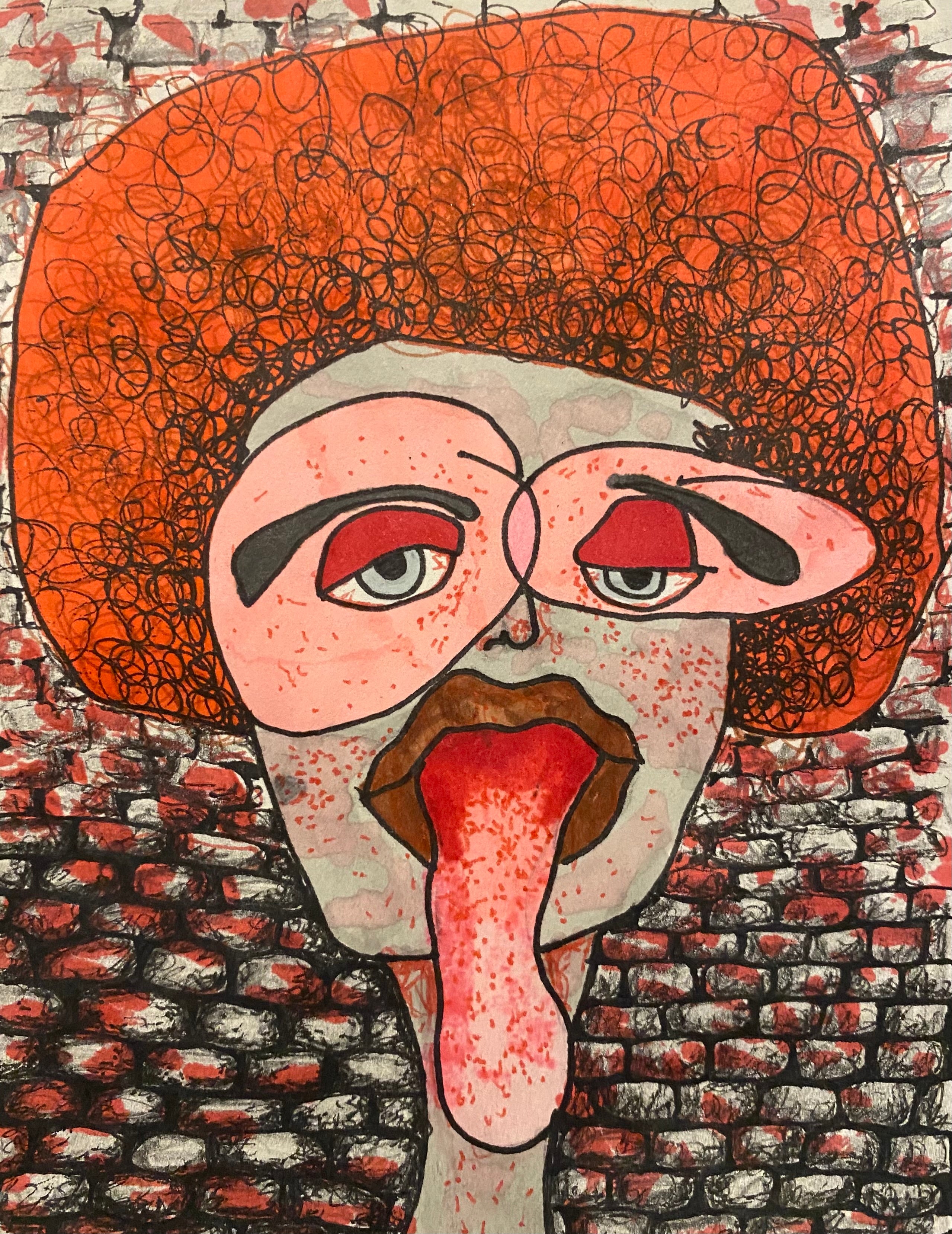 Will you be my valentine -A6 painting