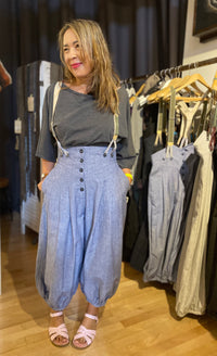 High Waisted Trousers  | Blue