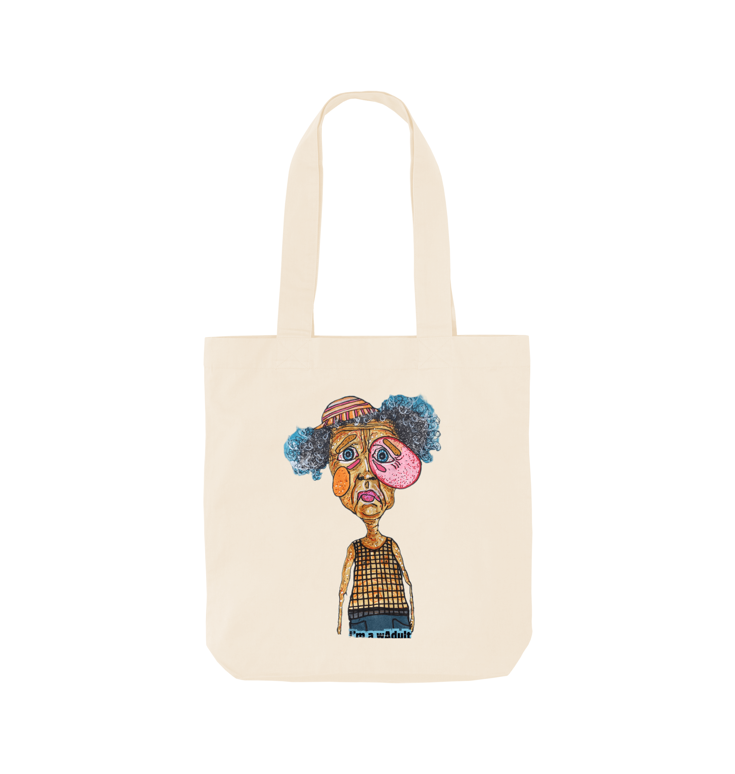 Natural Printed Bag Front