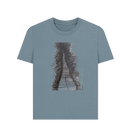 Stone Blue Printed T-shirt Front