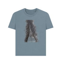 Stone Blue Printed T-shirt Front
