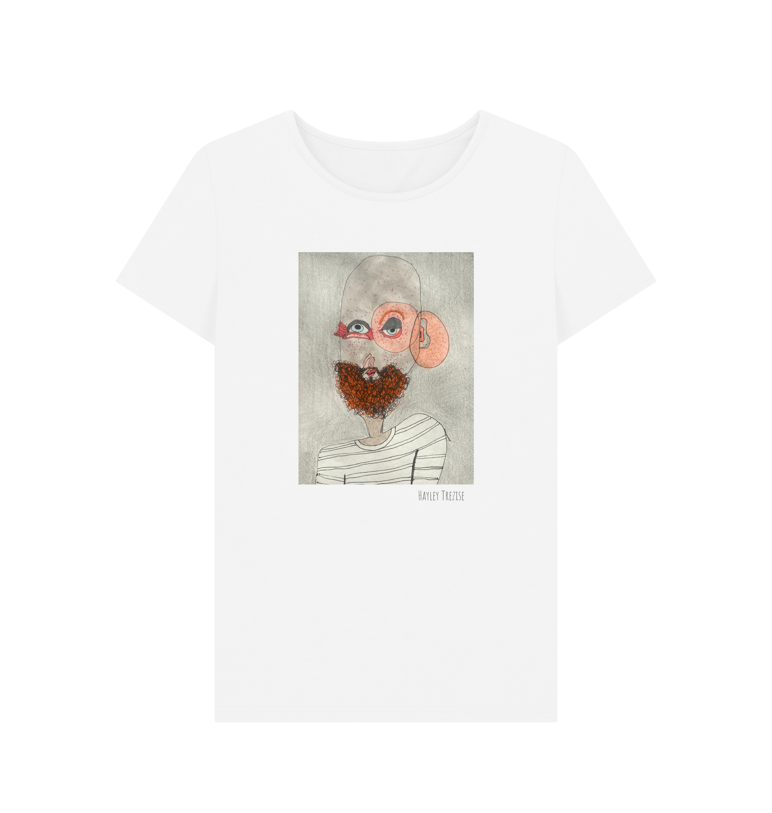 White Printed T-shirt Front